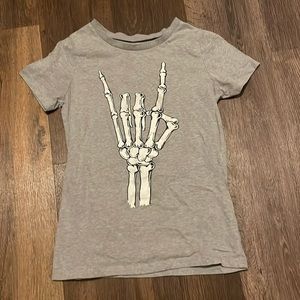 skeleton hand halloween shirt